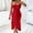 Red, variant on Abtuhar Womens Plus Size Summer Dresses ,Women Cute Dresses Trendy Going Out,Women's New Summer Sexy Strapless Hollowed Out Collarless Irregular Skirt Solid Color Dress