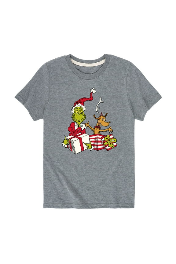 Dr. Seuss - Max & Grinch - Toddler And Youth Short Sleeve Graphic T-Shirt