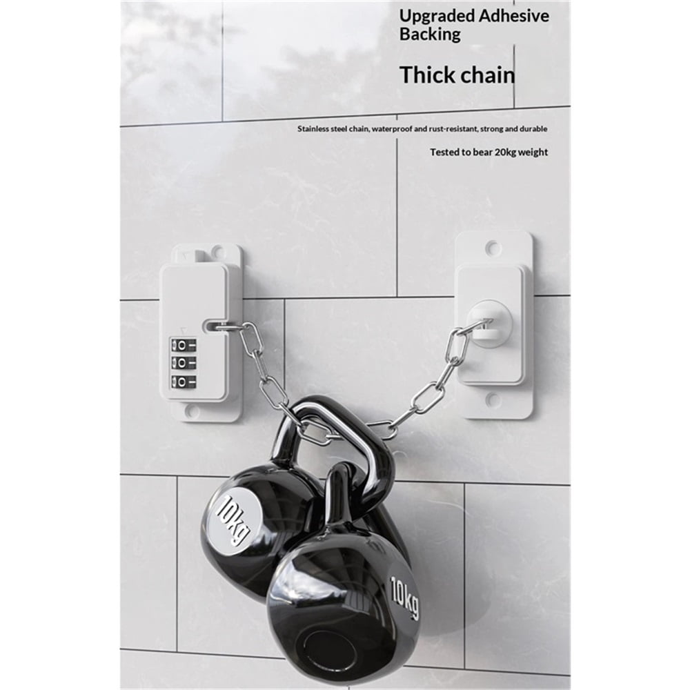 4 Pack Refrigerator Lock with code for Babies, Child Safety Digital combination lock for Fridge, Cabinets, Window and door, Adjustable cabinets Lock for Babies, Kids and Toddlers (White)