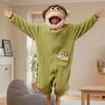 thumbnail image 3 of Silly Big Mouth Monster Onesie Pajamas, Funny Soft Plush Puppet Loungewear with Giant Grooming Comb for Adults and Teens, Hilarious Loungewear Hooded Jumpsuit for Halloween & Pyjama Parties, 3 of 7
