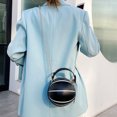 thumbnail image 6 of BIMZUC Women's Basketball Shaped Handbag Round Messenger Shoulder Bag Crossbody Novelty Purse for School Shopping Travel Casual Everyday Use, Black (7.87 x 7.87 x 5.91 inches / 20x20x15 cm), 6 of 9