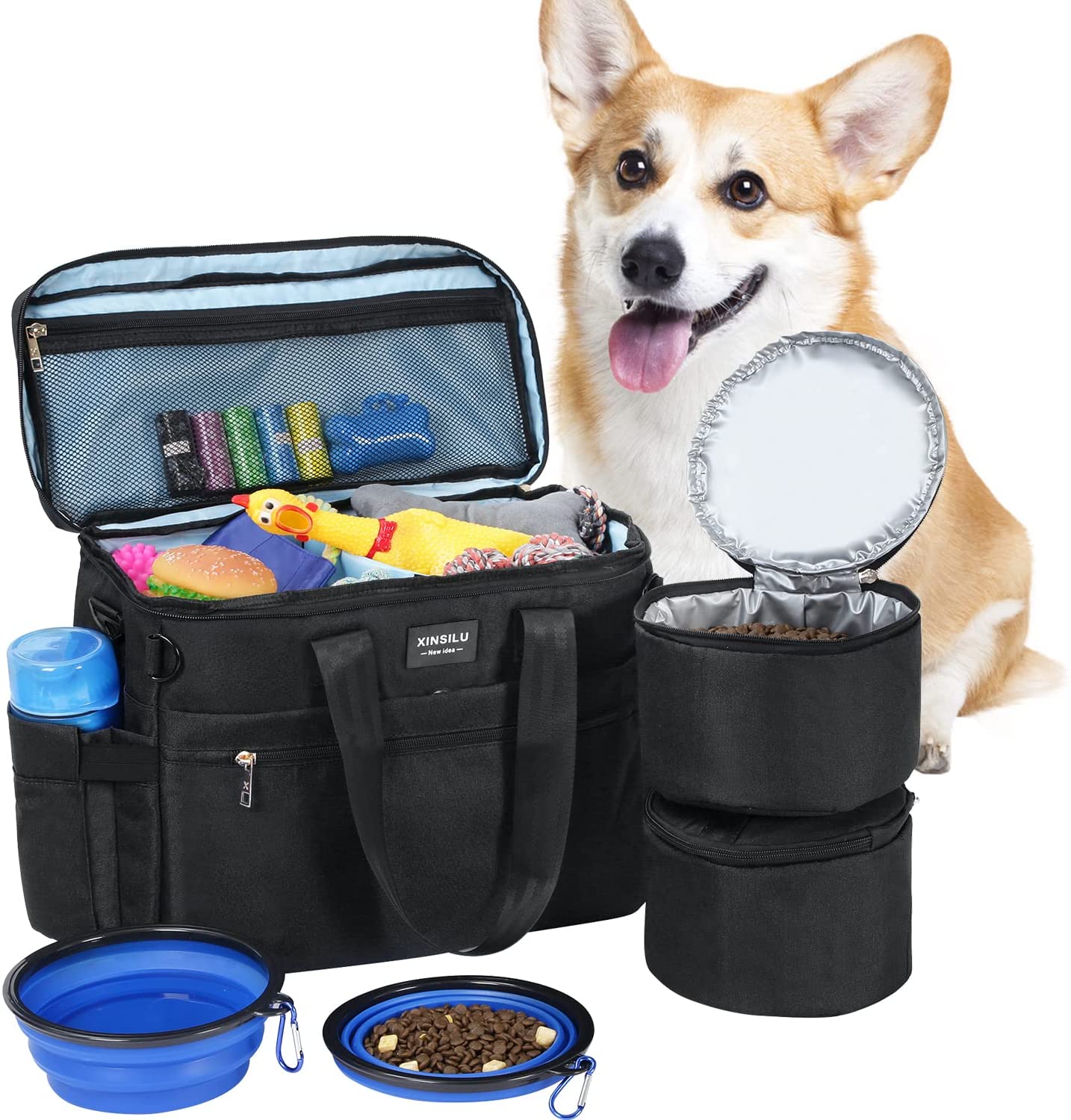 Dog Travel Bag Dog Travel Kit for a Weekend Away Set Includes Pet