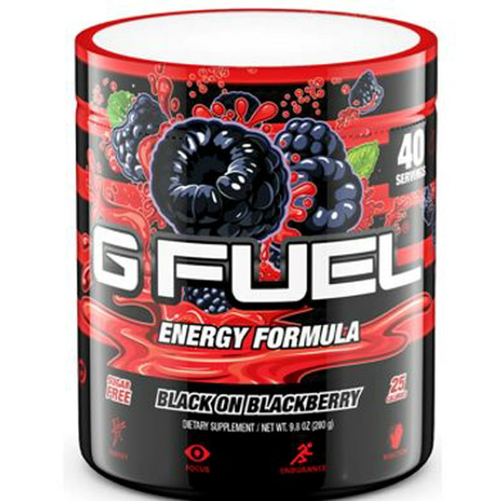 G Fuel Elite Energy and Endurance Powder Tub, Black on Blackberry, 40