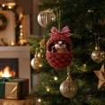 thumbnail image 7 of IPEWLEX Crochet Pinecone Christmas Ornament with Cute Forest Animal – Handmade Knitted Hanging Decor, 7 of 7
