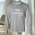 thumbnail image 6 of Feancey Casual Long Sleeve T Shirts for Men Yes I'm Still Freezing Letter Printed Tshirt Big and Tall Fashion Regular Fit Tee Shirt Crewneck Pullover Shirt Gray XL, 6 of 6