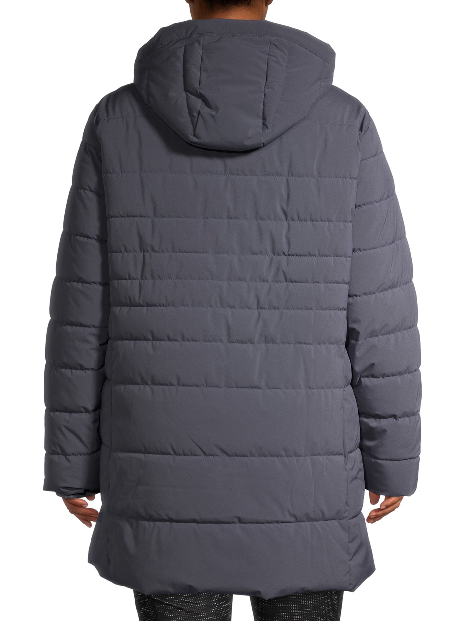 medium length puffer jacket with hood