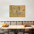 thumbnail image 4 of AEFER Middle Earth Map Canvas Wall Art - HD Print Retro Vintage Map Poster Framed Artwork (12" Hx18 W), 4 of 6