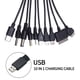 thumbnail image 2 of Cable de carga multidispositivo 10 en 1 de 23 cm, PVC, antienredos, universal, de alta resistencia, para la mayoría de teléfonos., 2 of 8