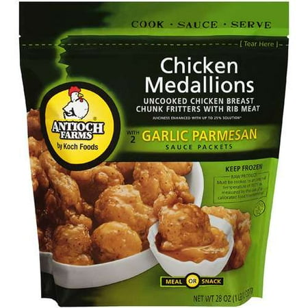 Antioch Farms: W/2 Garlic Parmesan Sauce Packets Chicken Medallions, 28 oz