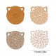 thumbnail image 3 of 4 Pack 4.3 Inch Ear Shape Rope Drink Pads Heat Protection With Storage Stand For Kitchen Table, 3 of 6