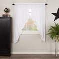 thumbnail image 3 of VHC Brands Muslin Ruffled Bleached White Prairie Short Panel Set of 2 63x36x18, 3 of 3