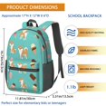 thumbnail image 3 of Shiba Inu and Ice Cream Blue Pattern 17" School Backpacks for Teens,Waterproof Oxford Fabric,S-Shape Padded Straps for School,Travel,Hiking,Camping, 3 of 6