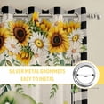 thumbnail image 6 of Sunflower Gnomes Kitchen Curtains Window Panels, Spring Farmhouse Vintage Daisy Floral Leaf Insulated Window Treatment Curtain, Grommet Curtains for Bedroom/Living Room/Bathroom, 2 Piece 52"Wx72"L, 6 of 8