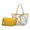 White Yellow, variant on MKF Collection Danielle Tote Floral Bag, Crossbody Pouch Handbag Reversible Shopper Women's Purse Large Capacity for Weekend by Mia K - Cognac Beige