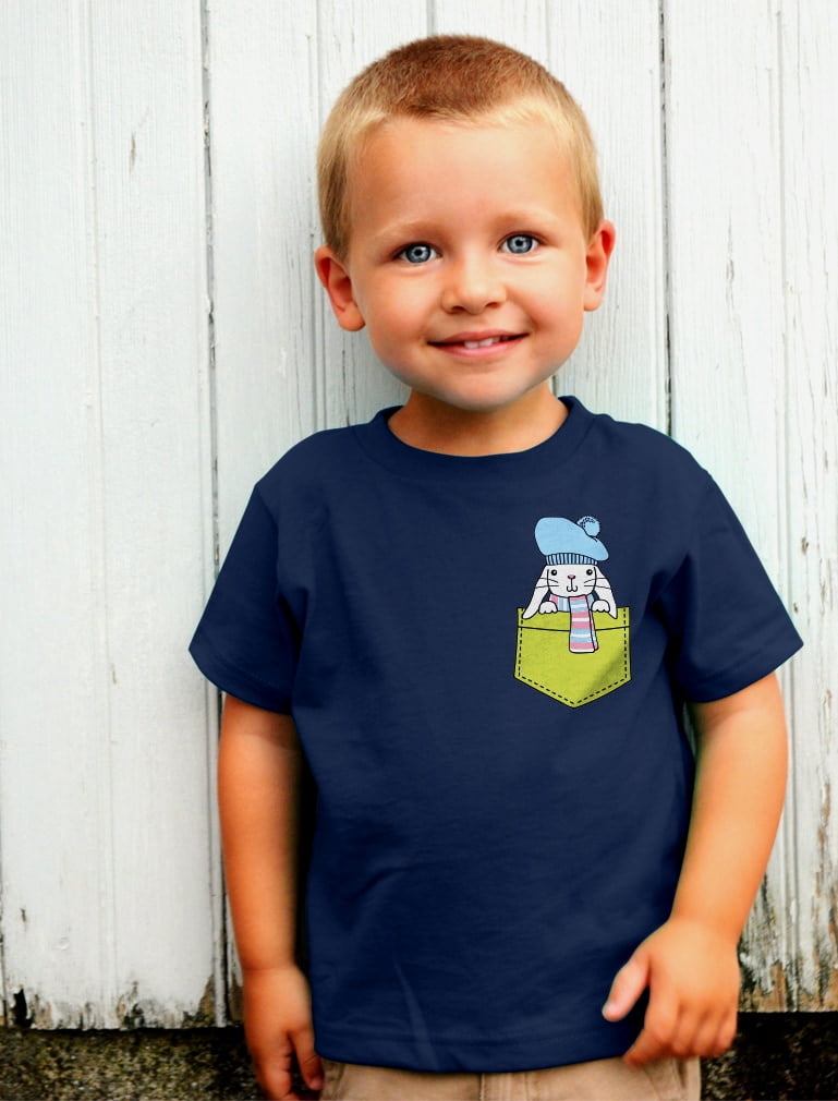 Tstars Funny Pocket Easter Bunny Cute Toddler/Kids Long Sleeve T-Shirt