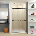 thumbnail image 3 of Transolid BRP488008F-J-BS 80" High X 48" Wide Bypass Frameless Shower Door - Brushed, 3 of 7