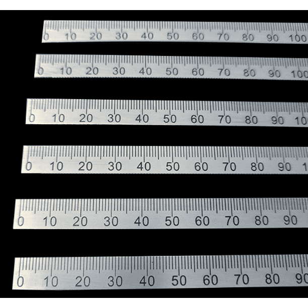 Règle ou réglet flexible en métal graduée en pouces et cm - 20 cm