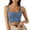 Blue, variant on Ribbed Tank Tops for Women Cropped Square Neck Fitted Cami Y2k Shirts Sleeveless Sexy Summer Gym Workout Shirt