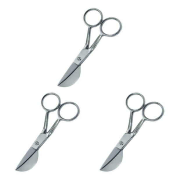 Injueey Tijeras para apliques de de pato de 7 pulgadas para tela de alfombra con mechones de hilo Tijeras plateadas Type1