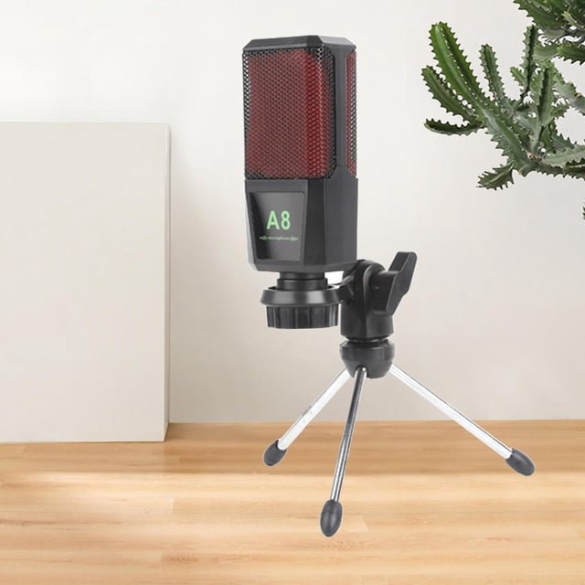 Micrófono de Condensador USB Perfke Profesional Multiusos Soporte para Trípode