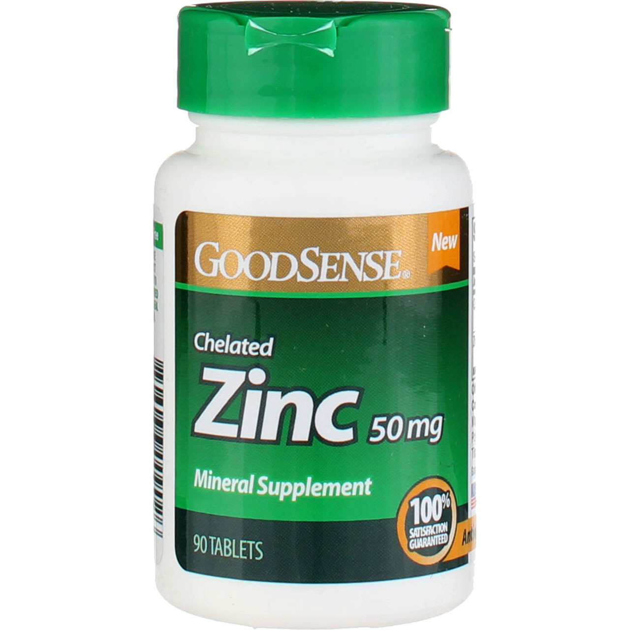 GoodSense Chelated Zinc Mineral Supplement Tablets, 50 mg, 90 Ct