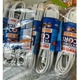 thumbnail image 2 of 9 FT White Extension Cord, 16 Gauge Power Cord with 3 Recepacle Cube Tap UL Heavy duty Household, 2 of 2
