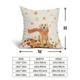 thumbnail image 2 of ABSOP Golden Retriever Dog Throw Pillow Covers Set of 2 Autumn Maple Leaves Pillowcase Cute Pet Thanksgiving Decorative Pillow Protector for Home Sofa Couch Party Livingroom, 2 of 7