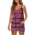 thumbnail image 2 of Fankiway Ensemble Mode Femme Col en V Sans Manches Poches Robe Pull Shorts Ensemble 2 Pcs Jupe Été, 2 of 5