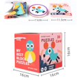 thumbnail image 1 of maskred Kids Wooden Pattern Blocks Puzzles Cartoon Animals Jigsaw for Playing Games Sorting Stacking Game Early Educational Toy for Kids, 1 of 4