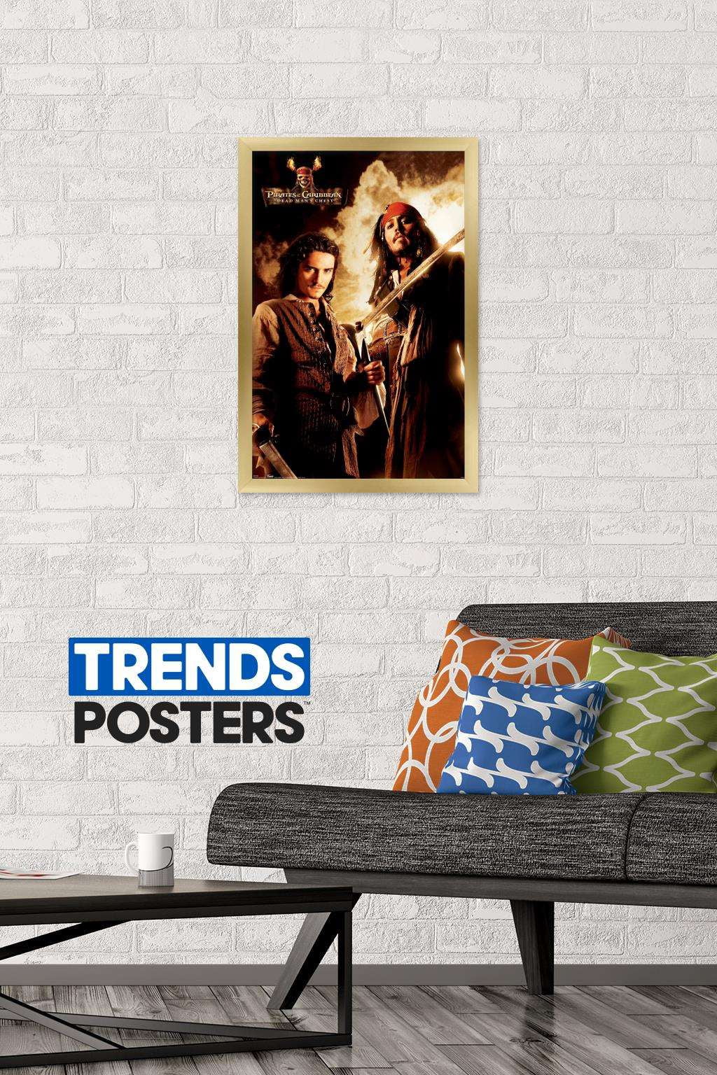 Disney Pirates of the Caribbean: Dead Man's Chest - Duo Wall Poster, 14.725" x 22.375", Framed