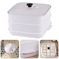thumbnail image 2 of MasteelfCA Food Steamer Double Layer Kitchen Steamer Microwave Steamer Kitchen Tool, 2 of 7