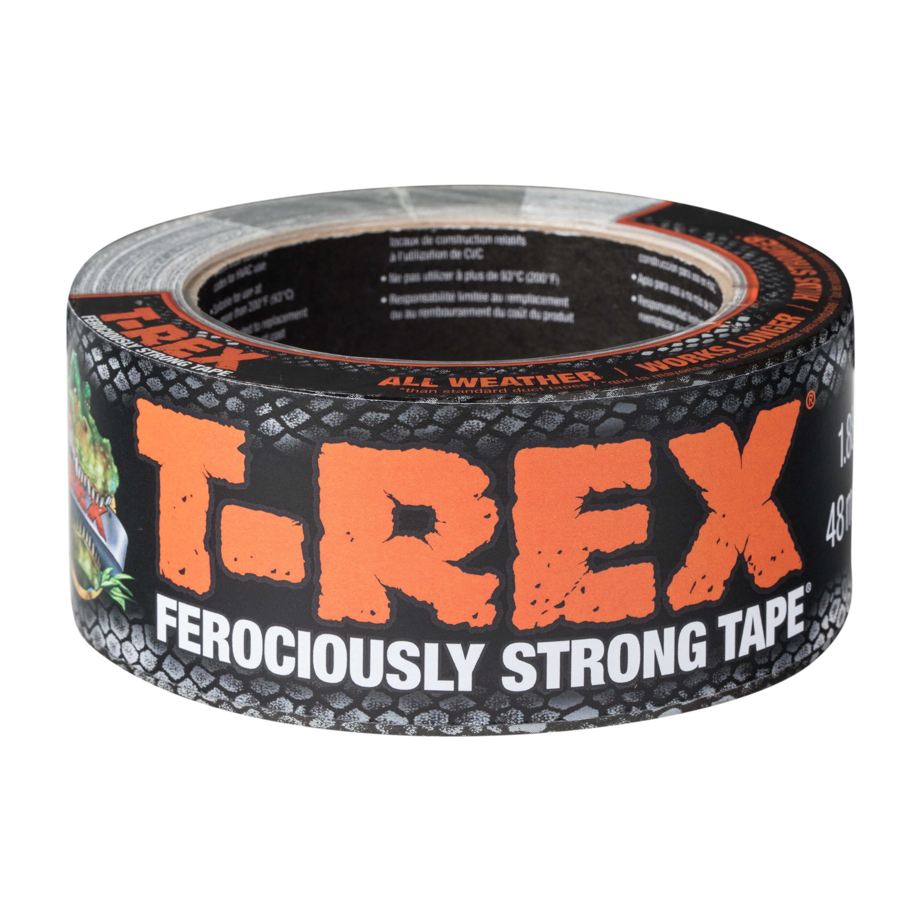x 12 yd Gunmetal Gray Duct Tape T-Rex Ferociously Strong 1.88 in 