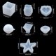 thumbnail image 4 of Juego de 52 moldes de resina epoxi de silicona transparente, incluyendo pirámide, diamante, esfera, estrella de mar y resina epoxi., 4 of 7