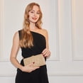 thumbnail image 2 of Bolso de noche plisado Kseymeir Clutch Purse para mujer, dorado, 2 of 7