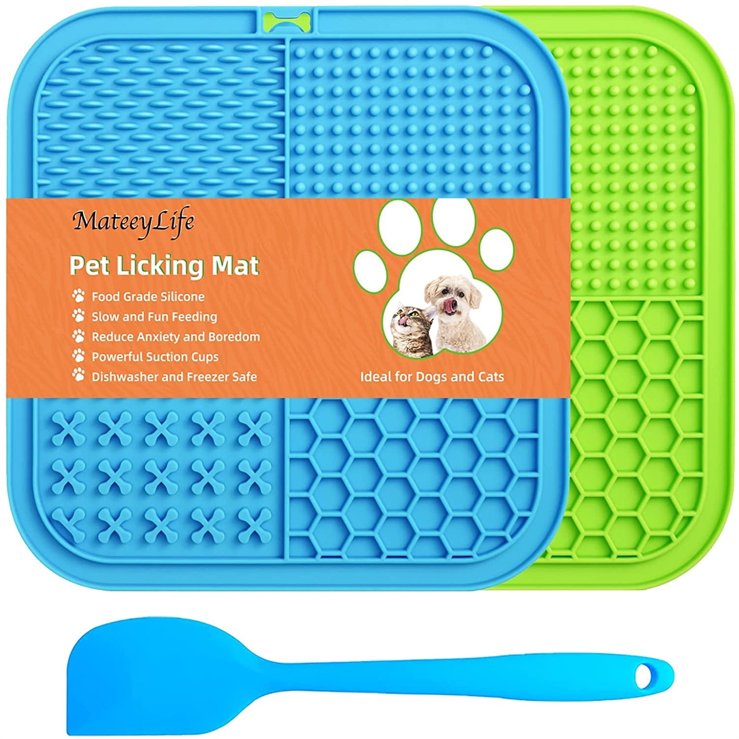 Lick Mat 2 Pc Licking Mats Dog Slow Feeders with Suction Cups Zivmin