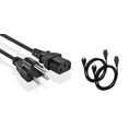 thumbnail image 1 of Cable de alimentación BRENDAZ 7,6 m 10 A 125 V IEC C13 a NEMA 5‑15P, 1 of 6