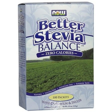 Now Foods - Better Stevia Balance, Zero Calories, 100 Packets, (1.1 g) Each, Pack of