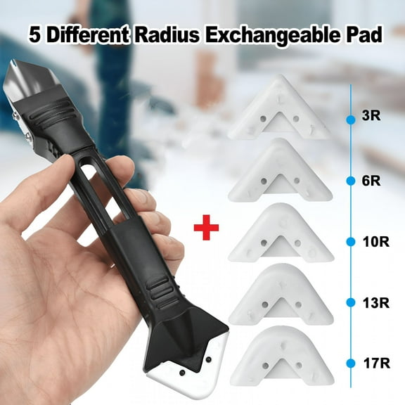 FACEGA 3-In-1 Silicone Remover Caulk Finisher Sealant Smooth Scraper Grout Kit Tools