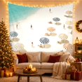 thumbnail image 3 of Ocean Waves Aerial with Down Bright Sunny Beach, Mystical Fantasy for Space Lovers, Galaxy Room Decor, Housewarming Gift, Tapestry Wall Hanging for Bedroom and Dorm, 3 of 7