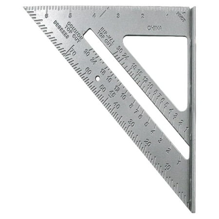 

Aluminum Alloy Woodworking 7 Triangle Ruler Durable Easy to Carry Clear Accuracy High Hardness Anti-Corrosion Professional Multiple Use Grey