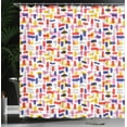 thumbnail image 3 of Ambesonne Art Shower Curtain, Randomly Arranged Watercolor, 69"Wx84"L, Multicolor, 3 of 4