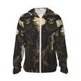 thumbnail image 2 of Uemuo Western Desert Skull Cowboy Pattern Women's Full Zip UPF 50+ Sun Protection Hoodie Jacket Long Sleeve Sun Shirt Hiking Outdoor Performance with Pockets-, 2 of 9