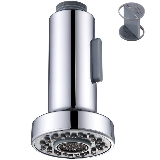 Reemplazo del cabezal del grifo Ángulo cromado Grifo del fregadero de cocina simple Rociador Manguera desplegable Cabezal de rociado Modo de flujo y rociado Roscas macho