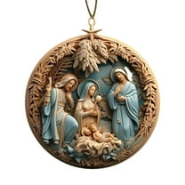 Acrylic Flat Christmas Ornaments Set Christmas Tree Christmas Tree Ornaments Decoration Cute Christmas Decorations Indoor Christmas Decorations Indoor Christmas Decor Round Acrylic Decoration