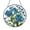 Acrylic 3.5 Inch, variant on Colorful Stained Glass Window Suncatcher Blue Floral Panel, Botanical Window Decor Glass Panel for Home Decoration, Indoor Wall Art Window Hanging, Decorative Sun Catcher Gift