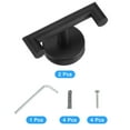 thumbnail image 3 of 2Pack Waterproof Stainless Steel Towel/Robe Clothes Hook with Screws for Kitchen, Door, (103x55mm Black), 3 of 6