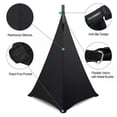 thumbnail image 2 of Speaker Stand Cover DJ Speaker Stand Tripod Scrim Skirt with Carry Bag 360 Degree Black Cover for Wedding Stage Gig, 2 of 5