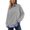 *Gray, variant on ClodeEU Women's Striped Fake Two Piece Long Sleeve Sweatshirt,Layered Crew Neck Pullover Top Beige,Women's Plus L
