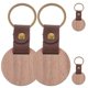thumbnail image 2 of DIY Wood Keychain Blanks for Bag with Zinc Alloy and Light Brown Wood Slice Keychain 4pcs, 2 of 5