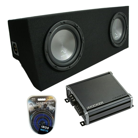 2005-2015 Ford Mustang Coupe Harmony A102 Dual 10" Custom Sub Box & CXA800.1 Amp